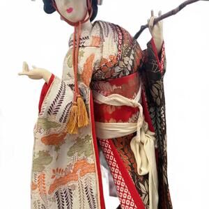 Japanese Renri Doll – 22” Artisan-Made – Signed Display Piece in Silk Kimono